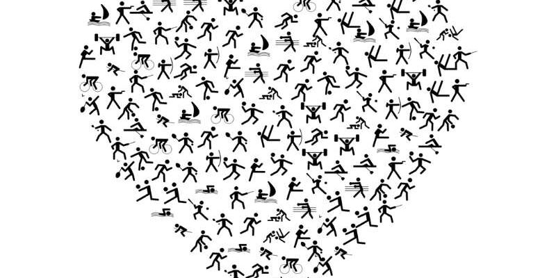 aneurysma-ascendens-und-sport-was-betroffene-beachten-sollten Symbole verschiedener Sportarten, die so zusammengestellt sind, dass sie ein Herz bilden